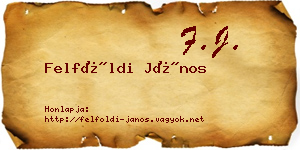 Felföldi János névjegykártya